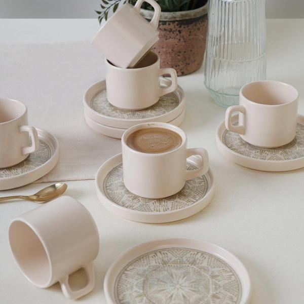Keramika Groundlace Stackable Çay Takımı 12 Parça 6 Kişilik 21501 - Image 1