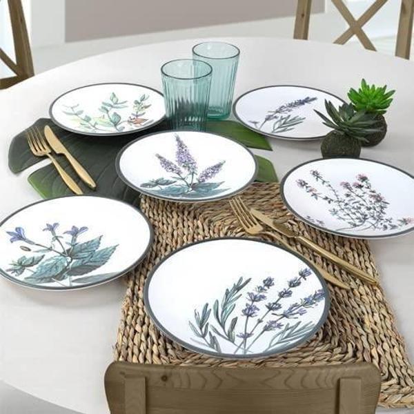 Keraart Çiçek Bahçesi Pasta Tabağı 20 Cm 6 Adet - 18938-39-40-41-42-43 - Image 1