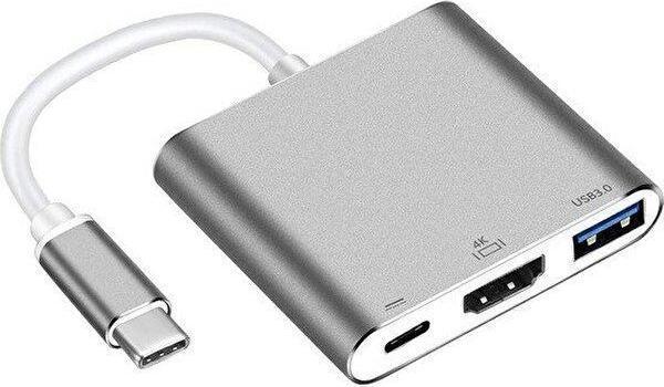Daytona Fix FC-01 3 in 1 Type C Hdmi Usb Çoklu Adaptör 4K Uhd Usb 3.0 - Image 1