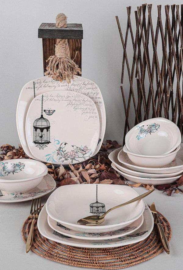Keraart Retro Yemek Takımı 24 Parça 6 Kişilik - Image 1
