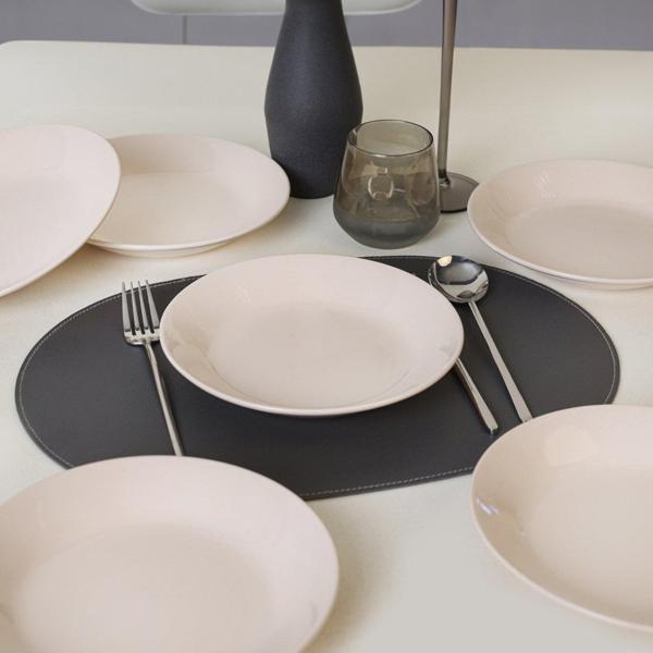 Keramika Krem Hitit Yemek Tabağı 21 Cm 6 Adet 030 - Image 1