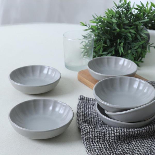 Keramika Mat Gri Sirius Çerezlik / Sosluk 12 Cm 6 Adet 995 - Image 1