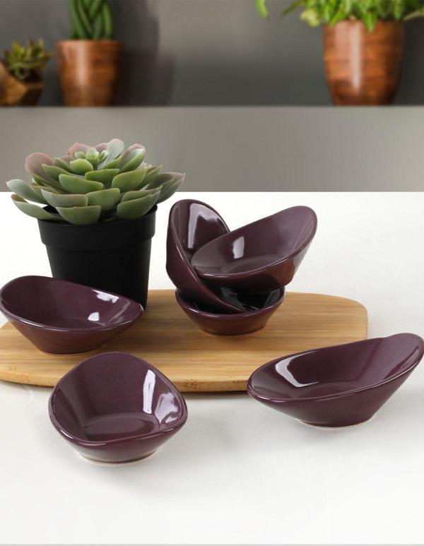 Keramika Mor Dalga Çerezlik/Sosluk 12 Cm 6 Adet - Image 1