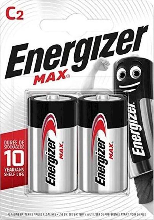 Energizer Alkaline Max Orta Boy Pil (C) BP2 - Image 1