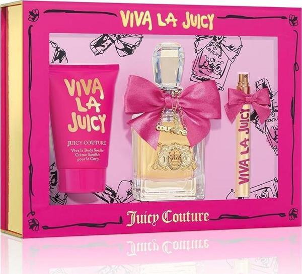 Juicy Couture Viva La Juicy EDP Kadın Parfüm 100ML + 10ML ve Vücut Kremi 125ML 3lü Set - Image 1