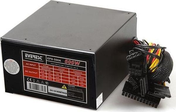 Everest EPS-500A Real 500W 4-SATA 12cm Fanlı Oyuncu PC Destekli Power Supply - Image 1