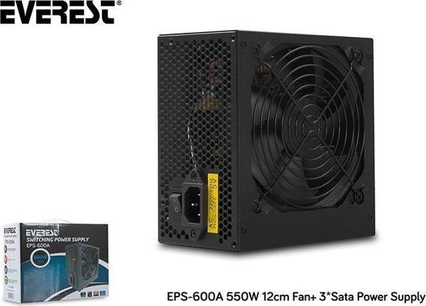 Everest EPS-600A 600w 12cm Fsn 4 Sata Aktif Pfc Güç Kaynağı Power Supply - Image 1