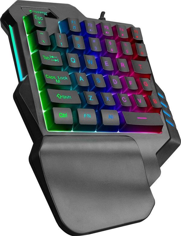 Everest Kb-R177 Salvo Siyah Usb Led Işıklı Q 35 Tuşlu Multimedya Mini Gaming Oyuncu Klavyesi - Image 1