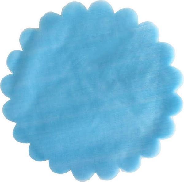 Düz Organze Hazır Kesilmiş Tül 24 CM (100 Adet)  Mavi - Image 1