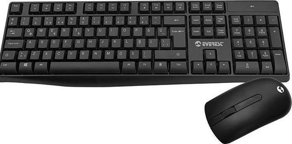 Everest KM-7500 Siyah Kablosuz Q Multimedia Klavye + Mouse Set - Image 1