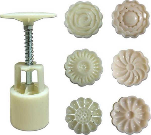 Basmalı Kurabiye Kalıbı Çiçek Şekilli Kurabiye Makinesi 7 Parça - Image 1