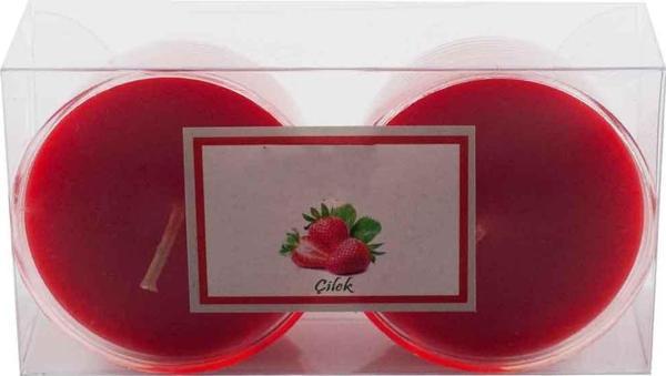 Kapsül Mum 3x5.5 CM  İkili  Akrilik Kapsül   Kırmızı - Image 1