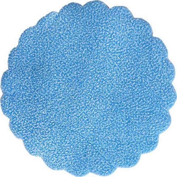 Karlı Organze Hazır Kesilmiş Tül 22 Cm (100 Adet)  Mavi - Image 1