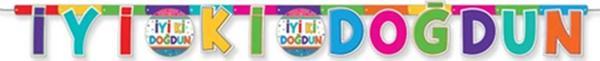 İyiki Doğdun  Uzar Yazı Seti Funstar Temalı 220 CM - Image 1