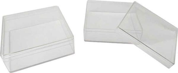 Kutu Kare Model Mika Şefafaf  8X8X3 CM (12 Adet) - Image 1