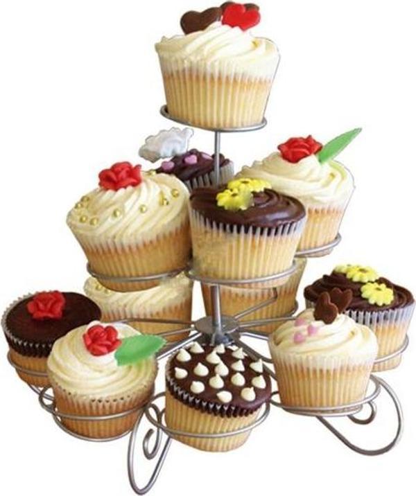 Metal Cupcake Standı 3 Katlı / 13&apos;Lü Kek Standı - Image 1