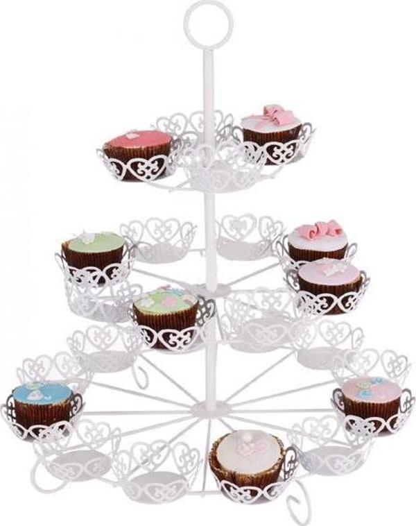 Metal Cupcake Standı 3 Katlı / 24&apos;Lü Kek Standı - Image 1