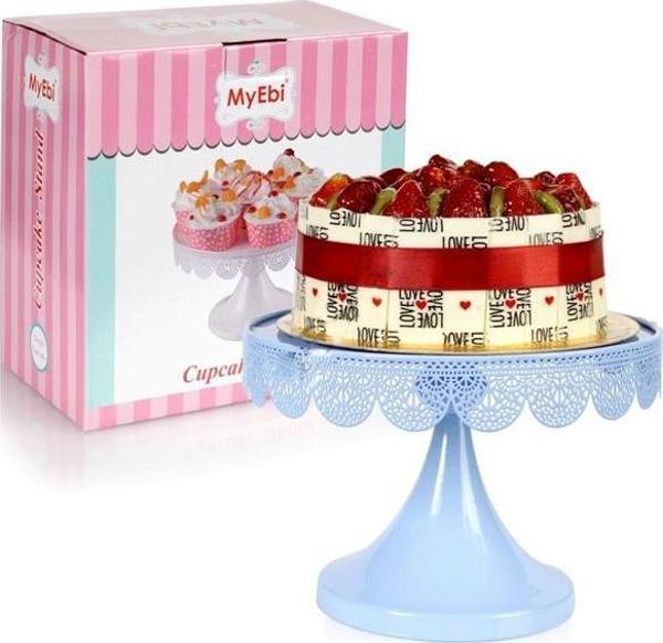 Metal Cupcake Standı Mavi Kek Standı - Image 1