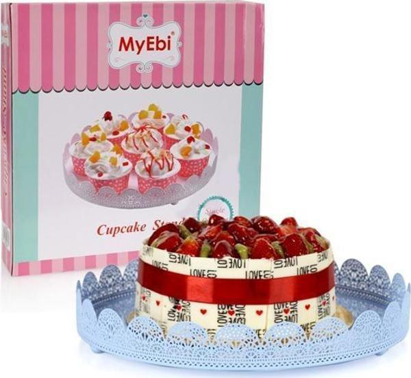 Metal Cupcake Standı Mavi Kek Standı - Image 1