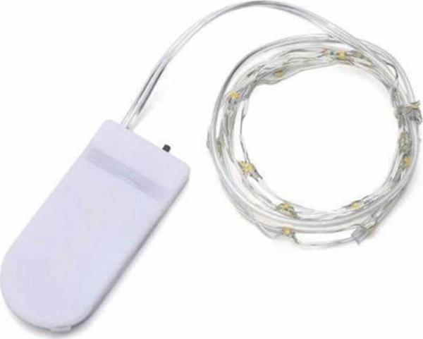 Peri Led Işık|ince Pil Yataklı  Gün Işığı Tel Şerit Led Kendinden Pilli (1,5 Metre) - Image 1