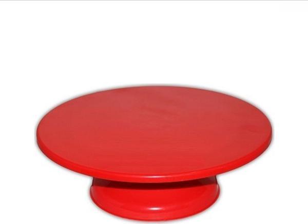 Plastik Döner Pasta Sıvama Standı 32 Cm   Kırmızı - Image 1