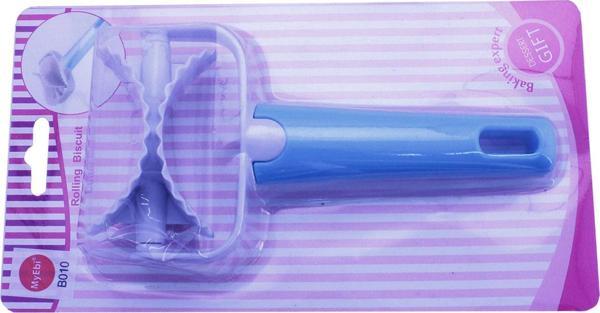 Plastik Yuvarlak Hamur Ruleti Kesici Hamur Şekilledirici Tırtıklı - Image 1