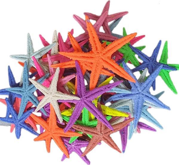 Polyester Deniz Yıldızı 6 CM - 9 CM (50 Adet)  Karışık Renk - Image 1