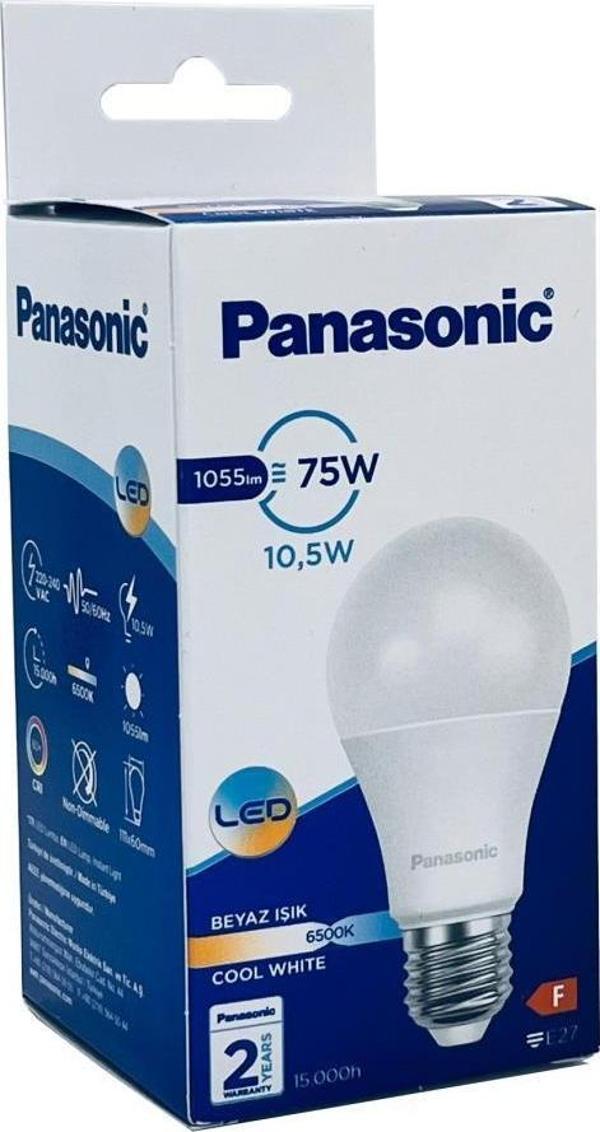 Panasonic 10,5W (75W) Led Ampul 6500K - Beyaz Işık E27 - Image 1