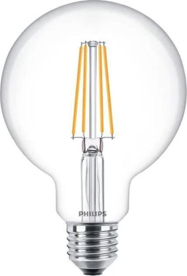 Philips Corepro 7W (60W) G93 Glop Rustik Led Ampul Sarı 2700K Filamentli Top Lamba - Image 1