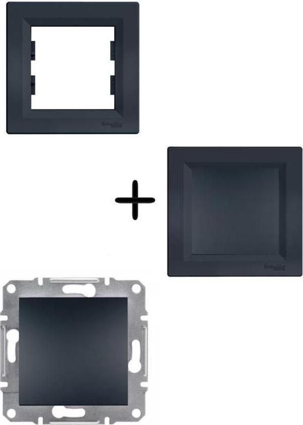 Schneider Asfora Antrasit Anahtar - Çerçeveli - Image 1