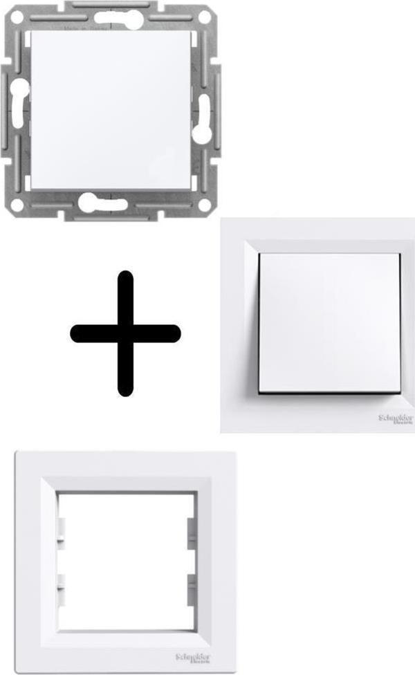 Schneider Asfora Beyaz Deviatör - Permütatör - Ara Vavien - Çerçeveli - Image 1