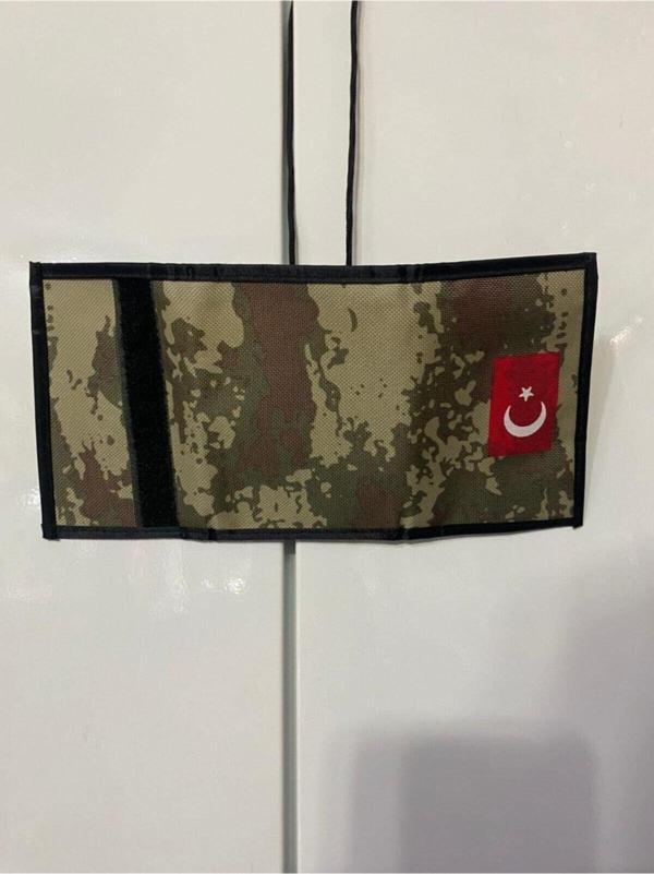 Şafak25 Unisex Yeşil Boyun Askılı Asker Cüzdanı - Image 1