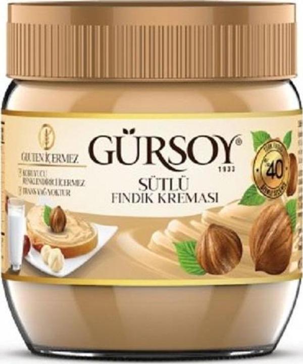 Gürsoy Sütlü Fındık Kreması 400g Glutensiz - Image 1