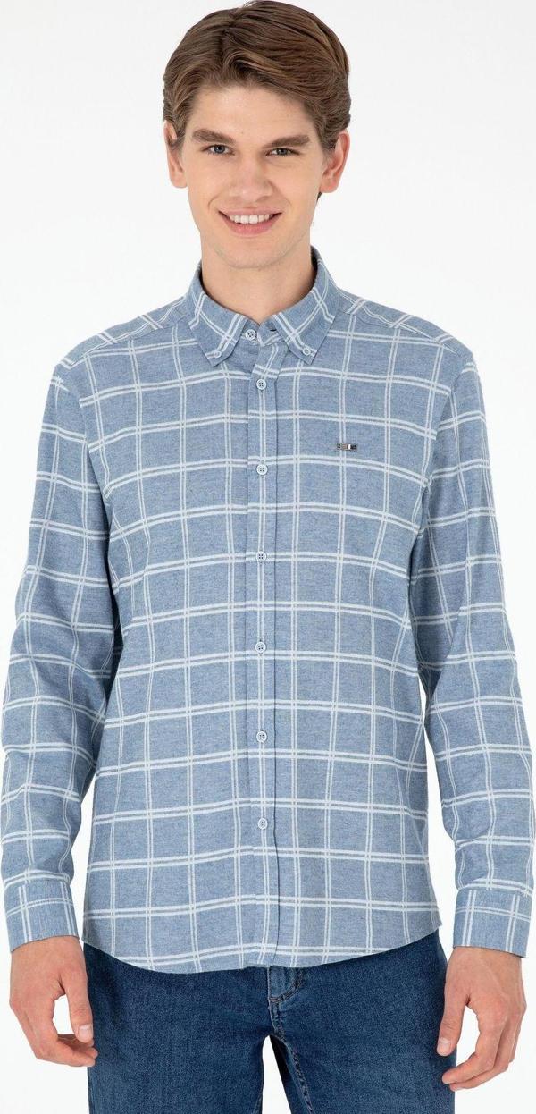 U.S. Polo Assn. Erkek Açık Mavi Uzun Kollu Gömlek 50292288-Vr003 - Image 1