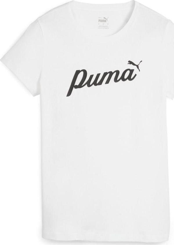 Puma Essentials Blossom Script  Kadın Tişört 67931502 Beyaz - Image 1