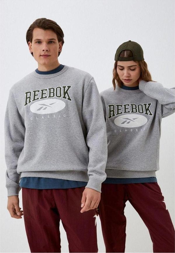 Reebok Archive Essentials Erkek Gri Bisiklet Yaka Sweatshirt - Image 1