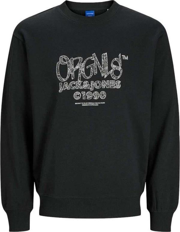 Jack&Jones Jorbushwıck Box Sweat Crew Neck Black - Image 1