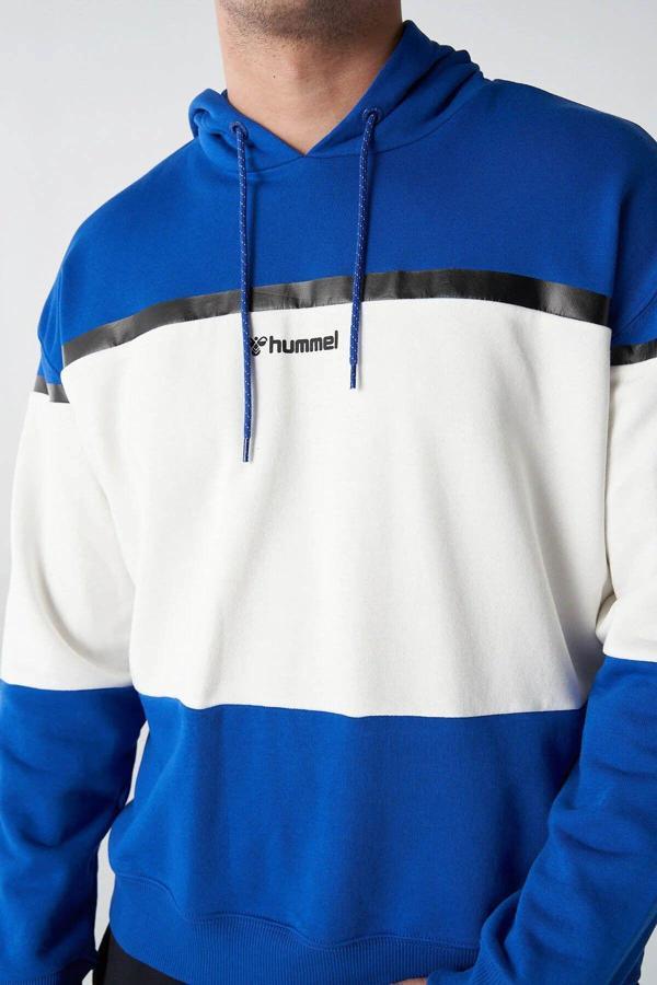 Hummel Erkek Sweatshirt Mavi - Beyaz 921754-7788 Hmlcade Hoodıe - Image 1