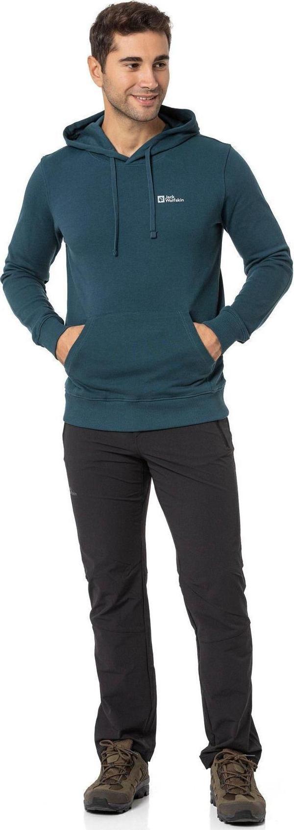 Jack Wolfskin Tommy Hoody M Erkek Yeşil Sweatshirt 1000003Tr-4167 - Image 1