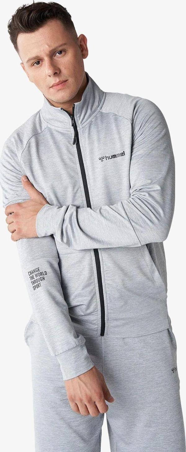 Hummel Hmljas Zip Erkek Gri Eşofman Üstü 921780-1091 - Image 1