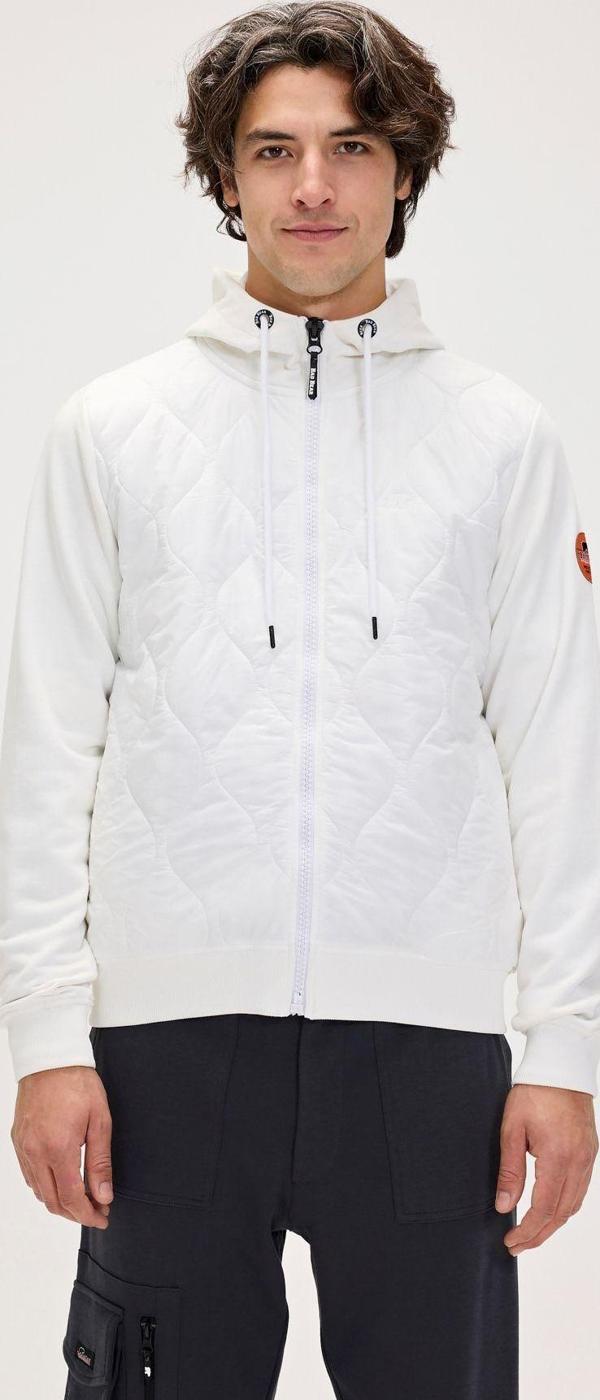 Bad Bear Cyrus Full-Zip Beyaz Erkek Kapüşonlu Sweatshirt - Image 1