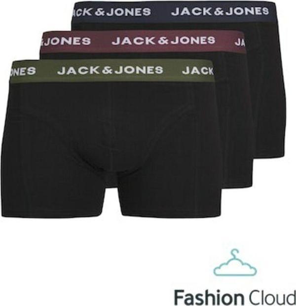 Jack&Jones Erkek Siyah Jacaron Solid Trunks 3 Pack Boxer 12259085-Black - Image 1