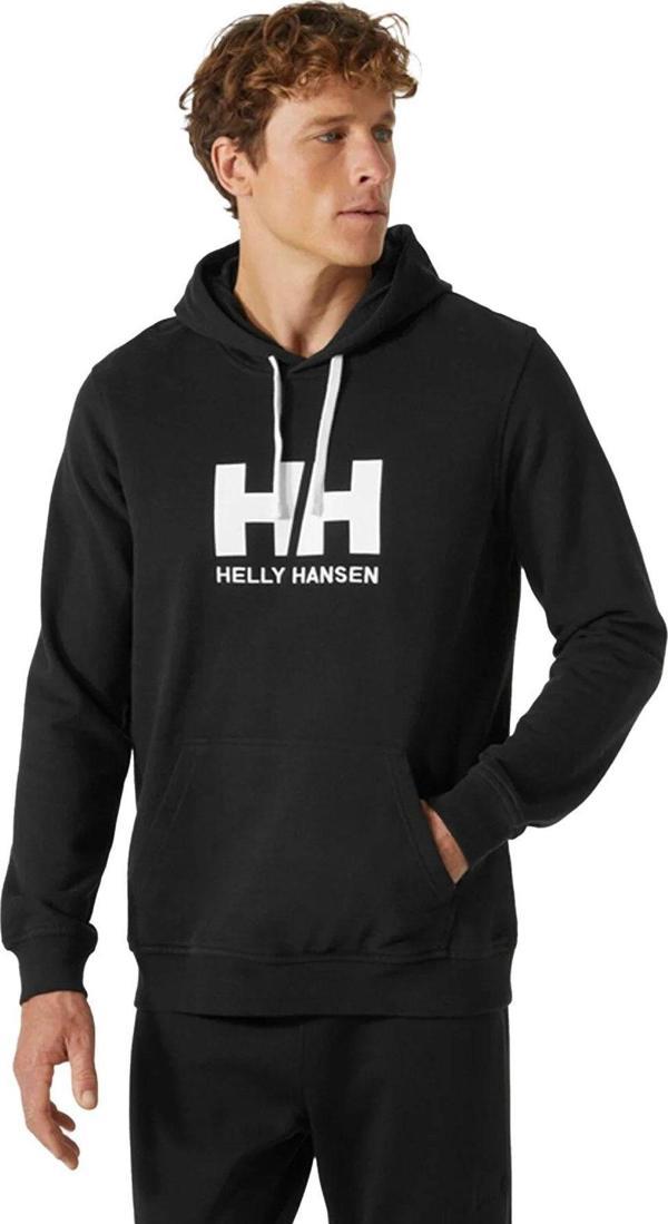 Helly Hansen Logo Kapüşonlu Erkek Sweatshirt Hha.33977 990 - Image 1