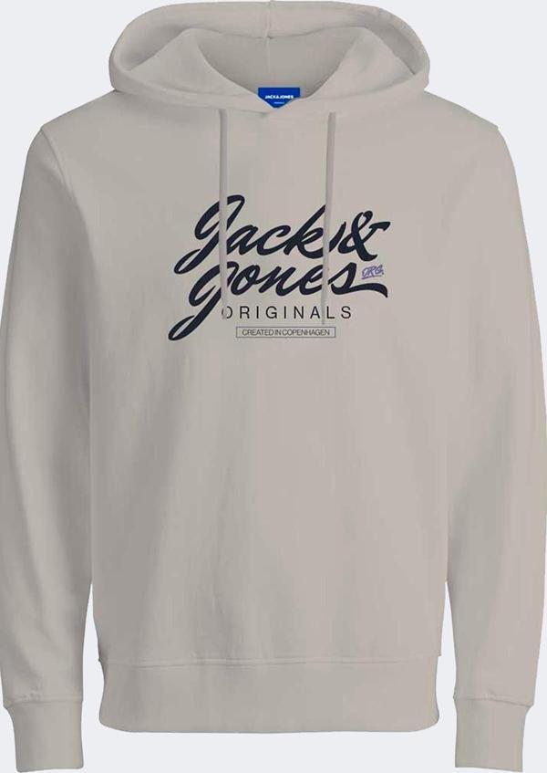 Jack&Jones Jorsymbol Sweat Hood Fst Bej - Image 1