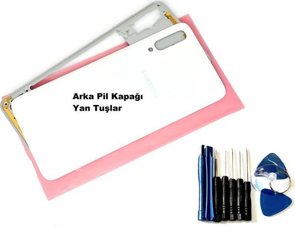 Tkgz Samsung Galaxy A70 A705 ORJ kasa Arka Pil Kapağı Beyaz - Image 1