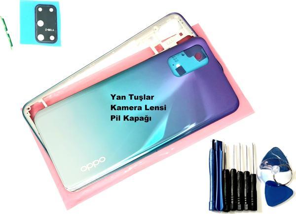 Tkgz Oppo A72 KASA Arka Pil Batarya Kapağı (TAMİR SETİ) MAVİ - Image 1