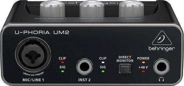 Behringer Behrınger Um2 Audiophile 2X2 Usb Audio Interface With Xenyx Mic Preamplifier - Image 1