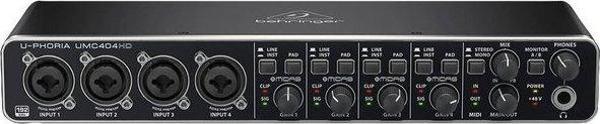 Behringer Behrınger Umc404Hd Audiophile 4X4, 24-Bit/192 Khz Usb Audio/Mıdı Interface With Midas Mic Preamplifi - Image 1