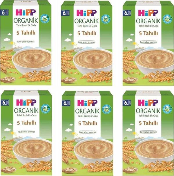 Hipp Organik 5 Tahıllı 6 Ay Kaşık Maması 200 gr 6 Adet - Image 1