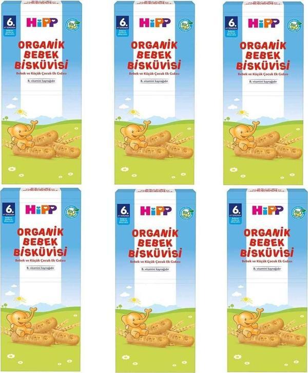 Hipp Organik Bebek Bisküvisi 180 gr 6 Adet - Image 1